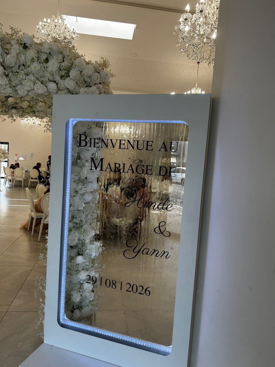 Accueil personnalisé du mariage de Hinde et Yann